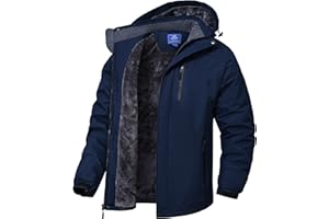 Zoofly Chaqueta Hombre Invierno Esquí Impermeables Montaña Cazadoras Aire Libre Abrigos Térmicos Con Capucha Desmontable Snowboard Parka