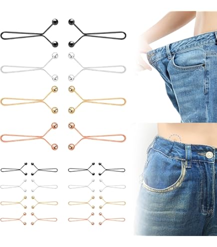 12 STKS Knop Extenders voor Jeans, Broek Taille Knop Extender voor Vrouwen Mannen, 3 Kleuren Broek Tailleband Expander, Ceryvop Broek Taille Extension 3-1.4 Inch
