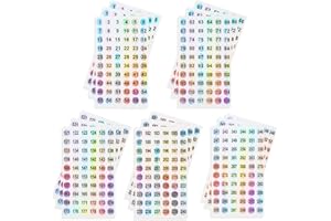 simarro Samoprzylepne naklejki z numerami (numer 1-300), 15 arkuszy okrągłych etykiet z numerami, laserowe, wodoodporne, naklejki inwentarzowe, naklejki do szkoły, biura, 563692_1_BPBVTUYVN