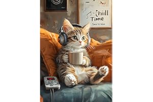 MXJSUA Peinture Diamant Adulte, Chat Détendu 5D Diamond Painting Complet, Diamant Strass Point de Croix Cristal Painting, Diamant Kit Murale Décoration, 30x40 cm