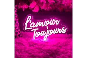 Ubaxquru Enseigne au néon LED L'amour Toujours pour décoration murale, enseigne au néon pour mariage, Noël, maison, fête d'anniversaire, célébration surprise, enseigne au néon pour chambre à coucher