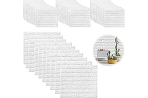 XNZMYN 40 Stück 3d Wandpaneele Steinoptik Selbstklebend, 35 × 38 cm Wandverkleidung aus Kunststoffplatten, Wasserdicht PVC Backstein Tapete für Innenbereich, Außenbereich, Geschäftsräume (40) (40)