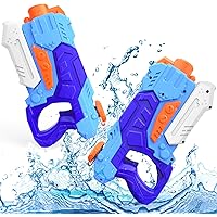 Kiztoys&1 Pistola ad Acqua per Bambini, Confezione da 2 Potenti Pistole ad Acqua con 1200 ml di Rrande Capacità e 33 Piedi a 