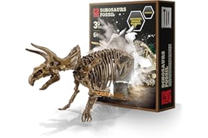 MUSCCCM Ausgrabungsset für Kinder(T-rex/Stegosaurus/Triceratops/Brachiosaurus/Mammut)Dinosaurier Spielzeug, 3D-Skelett Dinosaur Modell, Dino Ausgrabungsset, Dinosaurier Geburtstag Spielzeug Ab 6 Jahre
