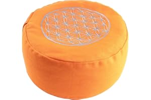 Berk YO-21-OR - Accessori da Meditazione - Cuscino Fiore della Vita, Colore: Arancione