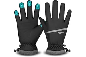 GoSkala Handschuhe Herren Damen Winter Fahrradhandschuhe Warm Skihandschuhe wasserdichte Touchscreen Thermohandschuhe rutschfeste Sporthandschuhe für Laufen, Fahren, Wandern, Skifahren