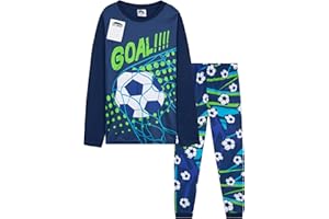 CityComfort Pijama Niño Manga Larga Pijamas Divertidos Niños Adolescentes Largo con Diseño Gaming o Fútbol Ropa de Dormir