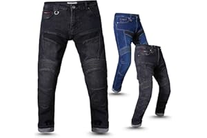 Tornado Durt Motorcycle Riding Jeans for Men | AA Rated CE Level 2 Armoured (Knee & Hip) | Reinforced Denim Biker Pants | Adjustable, Breathable, Reflective