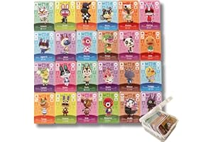 PEMY Lot de 24 Mini Cartes NFC Compatibles Animal Crossing New Horizons Compatibles avec Nintendo Switch New 3DS Wii U - Villageois Rares Boîte de Rangement Série 1 à 4#73-#96