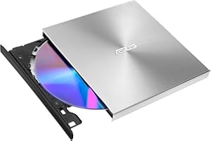 ASUS Masterizzatore Esterno ZenDrive U8M (SDRW-08U8M-U/SIL), Lettore Ultra Slim 8x, CD/DVD, Supporto M-Disc, USB, compatibile Con Windows e Mac OS, Argento