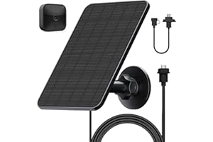 RHORAWILL Solar Panel for Blink Outdoor Camera,4W Blink Camera Solar Panel Compatible with Blink Outdoor,Blink XT/XT2 Camera&SimpliSafe Camera(Not Included),IP65 Blink Outdoor(3rd Gen) with Rubber Plug(1 Pack)