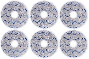 Sansoak 6 Stück Wischtücher Zubehör für Ecovacs Deebot X1 Serie, X1 Omni/XI Turbo Staubsaugerroboter Wischpads Mop-Ersatz D-WP04-0006