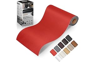 FBKOQKU Patch de Réparation en Cuir, 10 x 200cm Reparation autocollant cuir, Patch Cuir Auto-adhésif rénovation pour Canapé, Siège, Vestes, Artisanat（Rouge）