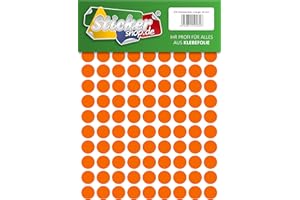 WP KLEBEPUNKTE Klebepunkte aus PVC Folie, wetterfest, Markierungspunkte Kreise Punkte Aufkleber (20 mm, orange)