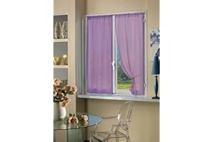 Home Collection TCBUC131/150 Tendina Coppia Boucle, Poliestere, Lilla, 70 x 150 cm, 2 Unità
