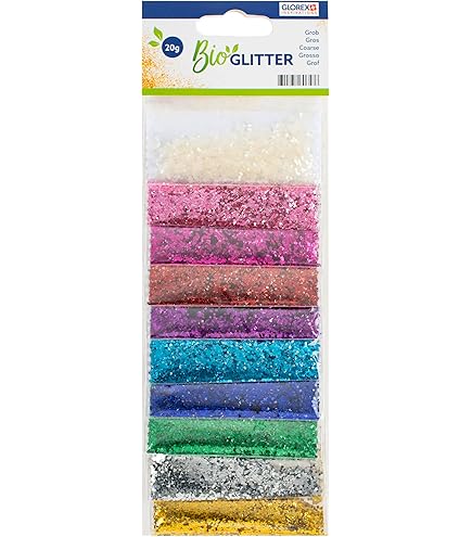 Glorex 6 2820 401-Bio Glitter Fin, 60 g de Couleur argentée Glorex 6 2820 401-Bio Glitter Fin, 60 g de Couleur argentée