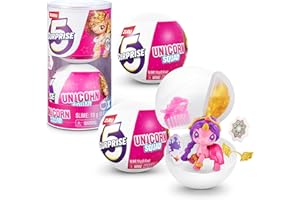 5 Surprise Unicorn Squad Magic Color Change Series 7 de ZURU, Unicornio Sorpresa con 5 Accesorios para Unicornio y alas, Abrir, Juguete para niñas, Botas navideñas, (2 Capsules)