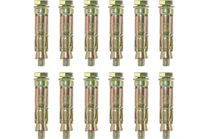 DDHOMIN 12 PCS Heavy Duty Expansion Bolts,Shield Anchor Bolts (M8)