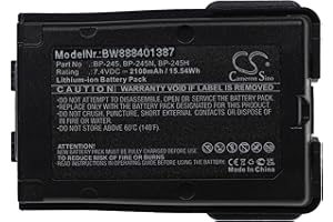 vhbw batteria sostituisce Icom BP-245, BP-245H, BP-245N per radio (2.100mAh, 7,4V, Li-Ion)