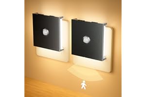 Feliigo Luz Nocturna con Sensor de Movimiento, 2 Piezas Luz Nocturna Infantil Enchufe Regulable con 3 Modos, Brillo Ajustables, Luz Nocturna para Habitación de Niños, Baño, Pasillo, Cocina, Escaleras