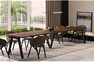 Endo-Moebel XXL Esstisch Lungo 130 cm - 405 cm erweiterbar Küchentisch bis 12 Personen Matt (Stirling Eiche)