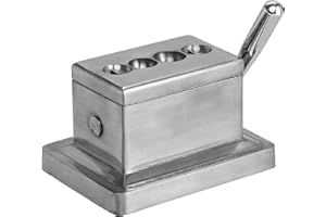 Quality Importers Trading Co. 9305 Coupe-cigares de Table Quad avec Finition brossée, 52 et 60 Anneaux, 52 et 58 mm