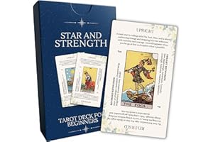 GENERIC Star And Strength Tarot Cards for Beginners with Meanings, Keywords & Yes/No – Learning Tarot Deck Gift With No Guidebook Needed