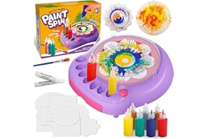 HEWAURORION Paint Spin Art Machine Kit für Kinder, Kunst & Handwerk, Mal Spin Art Spielzeug-Kits für Jungen und Mädchen im Alter von 6, 7, 8 und 9 Jahren (Lila)