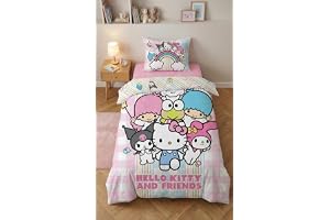 Hello Kitty and Friends Enkelsäng Påslakan 140x200 + Örngott Kawaii