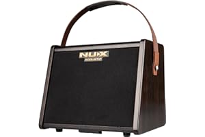NUX | AC-25 Portable Acoustic Amplifier – 25W Battery-Powered Guitar & Vocal Amp with Bluetooth, Reverb, EQ & Tuner – Compact for Busking, Rehearsals & Small Venues