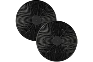 vhbw 2x filtro de carbón activado reemplaza Klarstein 10027530, CGCH2, 10027711, 10030983, K10001 para campanas cocina - 17,5 cm