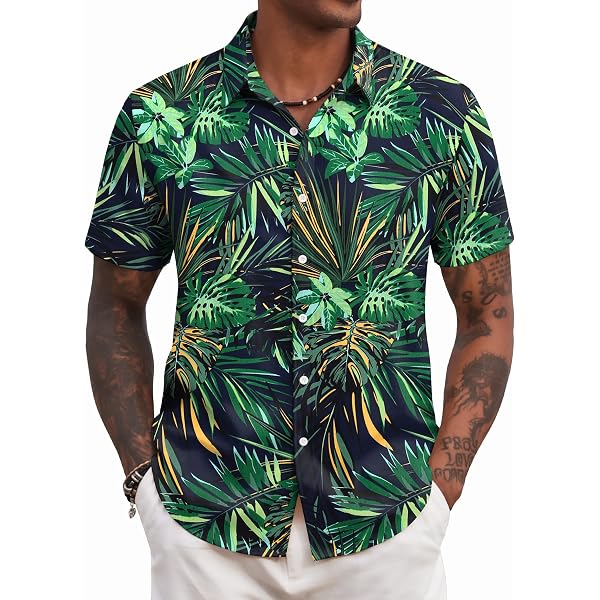 Hawaiiaanse shirts voor heren, casual korte mouwen, funky bloem, zomer, tropisch strand, button-down tops, verkleden, vakantie, feest, shirt, bloemenprint, regular fit, Hawaiiaanse shirts voor mannen Hawaiiaanse shirts voor heren, casual korte mouwen, funky bloem, zomer, tropisch strand, button-down tops, verkleden, vakantie, feest, shirt, bloemenprint, regular fit, Hawaiiaanse shirts voor mannen