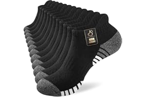 SockWaddles Running Socks Cushioned Ankle Trainer Socks for Men Women Cotton Low Cut Breathable Athletic Sports Socks (6 Pairs)