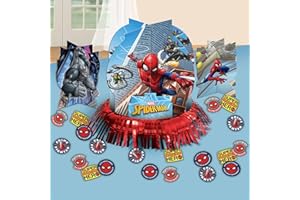 amscan 9902776 Colorful Table Decorating Kit with Spiderman Theme-4 Pcs