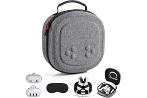 STARTRC GAMES Tasche für Meta Quest 3S/Quest 3, Reisen Lagerung Tragetasche Kompatibel mit VR-Headset, Touch Controllern und Anderem Zubehör, Hartschalen Tasche für Reisen und Aufbewahrung