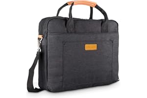 ‎DOB SECHS DOB SECHS etui na laptopa, wodoszczelne odporne na uderzenia, Torba na laptopa, torba na ramię, Torba Aktówka Kompatybilny z laptopami 13-14 cala notebooka, czarny