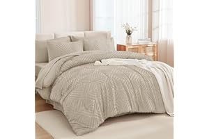 Andency California King Comforter Set Oatmeal - 7 Pieces Bed in a Bag Cal King Bedding Comforter Sets, Tufted Lightweight Fluffy Bed Set with Comforter, Sheets, Pillowcases & Shams