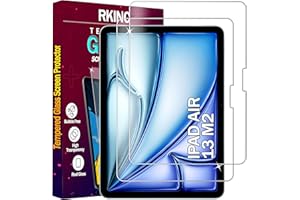 RKINC Verre Trempé [Lot de 2] pour iPad Air 13 Pouces (M2) 2024, Film Protection écran, Dureté 9H 0,33 mm HD Glass [sans Bulles d'air][Résistant aux rayures][Garantie à vie]