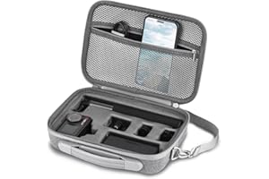Flymile Osmo Action 5 Pro Carrying Case for DJI Osmo Action 5/4 Protector Camera Battery Bag, Portable Shoulder Bag Compatible with DJI Osmo Action 5 4 3 Adventure Combo Accessories