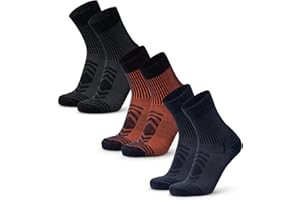 DANISH ENDURANCE Hiking Socks, Warm Merino Wool Walking Socks with Lightweight Anti Blister Cushioning for Winter, for Men & Women, Unisex, 3 or 5-Pack