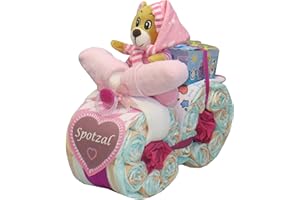 GESCHENKETORTEN-GEBHARDT Windeltorte | Windelmotorrad Spotzal | Windelgeschenk Mädchen