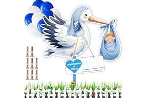 ZEILABANG KAKADI Kazaigou Cicogna a sonagli per la nascita del bambino, set di cicogna a sonagli, per la nascita all'aperto, cicogna di legno per la nascita, cicogna per esterni