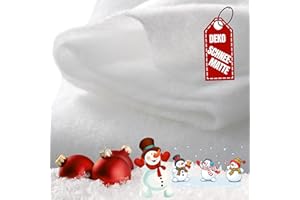 QOOLTEX Schneedecke 160x500cm (BxL) - Kunstschnee Deko Schneematte Künstliche Schneewatte Rolle - 5m länge (10mm dick) 100g/m² flächengewicht