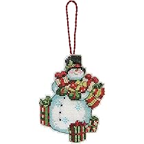 Kit Point De Croix Susan Winget - Motif Traîneau 10x8cm - Toile 14 Fils - Loisir Créatif