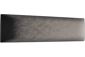 Muralo Aksamitna poduszka ścienna, panel tapicerowany, do sypialni, salonu, łóżka, poduszka ścienna, zagłówek łóżka, nowoczesna, luksusowa, wyściełana (grafitowa, 100 x 20 cm)