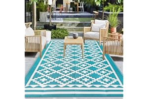 Capslpad Tappeto da picnic per esterni, 150 x 245 cm, impermeabile, in paglia reversibile, in plastica riciclata, resistente ai raggi UV, per cortile, balcone, campeggio, spiaggia
