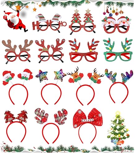 Weihnachtsbrillen, 16 Stück Papierbrillenfassungen Produktbild-Vorschau 14