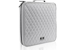 TIMCORR CD Case DVD Holder Storage: 160 Capacity DVD Cases Organizer Portable Wallet Storage - CD Plastic Protective Carrying Binder for Home Travel (Grey)