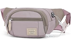 WIND TOOK WindTook Marsupio Donna Elegante Borsa Cintura Impermeabile Marsupio Tracolla Multifunzione per Sportivo Lavoro Viaggio 35x7,5x15CM