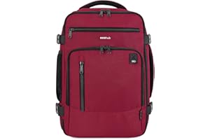 ECOHUB Zaino Ryanair 40x20x25 Bagaglio a Mano 40x20x25 Ryanair Zaino da Viaggio Valigia Bagaglio a Mano Borsa da Viaggio Borsa tote ecologica in PET riciclato da 20 litri,Brevettato.(Rosso)